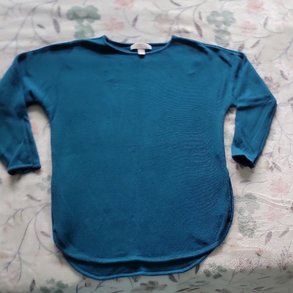 Michael KORS Teal Sweater w/Zip Side DZ